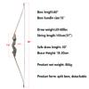 Takedown Wooden Recurve Bow 60inch for Adults Hunting Target 20Lbs-60Lbs Longbow Right Hand Bow (50Lbs, Green) view 2