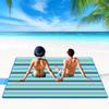 LRUUIDDE Large 80"x 60" Beach Blanket, Outdoor Picnic Blankets, Waterproof Sandproof Portable Blankets, Foldable and Lightweight for Spring Summer Camping, Beach, Park (Blue) view 2