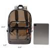 TINYAT Heavy Duty Transparent Clear backpack See Through Large Capacity Clear Bag for college, Concerts, Sports, Travel view 3
