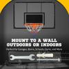 Soozier Wall Mounted Basketball Hoop with 45" x 29" Shatter Proof Backboard, Durable Rim and All-Weather Net for Indoor and Outdoor Use view 3