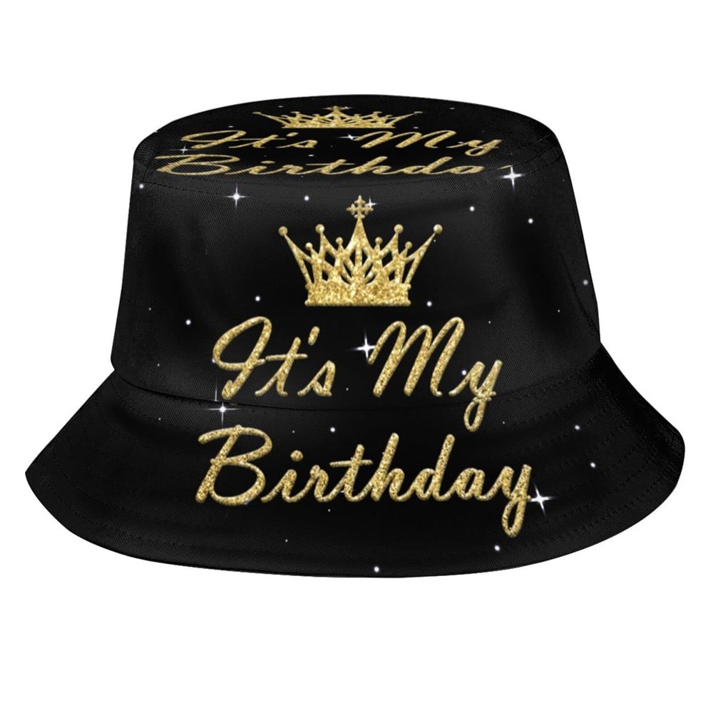 King Birthday Bucket Hat Fisherman Hat Beach Travel Sun Hat Outdoor Cap for Adults Men Women