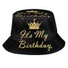 King Birthday Bucket Hat Fisherman Hat Beach Travel Sun Hat Outdoor Cap for Adults Men Women view 1