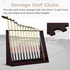 SEVEEZ Golf Club Holder Organizer, Wooden 13 Holes Hockey Stick Storage Display Stand with Lawn Mat, for Golf Driving Range Club view 3