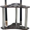 SEVEEZ 12 Pool Cue Rack Wood Billiard Racks, Modern Display Floor Pool Cue Storage Stand, with Rubber Circle Pads, for Fishing Rod Golf Club (Color : Black) view 1