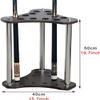 SEVEEZ 12 Pool Cue Rack Wood Billiard Racks, Modern Display Floor Pool Cue Storage Stand, with Rubber Circle Pads, for Fishing Rod Golf Club (Color : Black) view 2