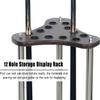SEVEEZ 12 Pool Cue Rack Wood Billiard Racks, Modern Display Floor Pool Cue Storage Stand, with Rubber Circle Pads, for Fishing Rod Golf Club (Color : Black) view 4