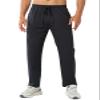 NORTHYARD Men's Athletic Pants Running Workout Joggers Lightweight Gym Jogging Track Casual Sweatpants with Zipper Pockets Black S view 4