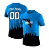 Miami City T-Shirt,Personalize Baseball Graffiti Short Sleeves,Personalized Name and Number for Baseball Fans Men Women Youth Sports Lover Gifts view 1