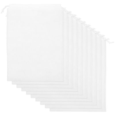 Cabilock Shoe Storage Bag 10pcs Multi-purpose Pouch Bag Washable Travel Shoes Organizer White 40x30cm