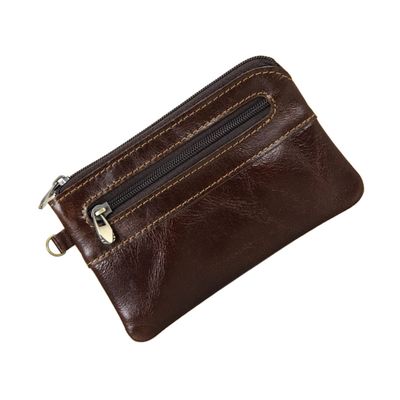 1pc Small Womens Wallet Billeteras De Hombres Cuero Original Zipper for Men Leather Change Purse Mini Business Wallet Mini Pouch Wallet Coin Purse Leather Bag Men Handbag