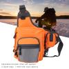 Yuecoom Sling Fishing Tackle Bag, Fishing Tackle Crossbody Bag, Fly Fishing Sling Pack Polyester Sling Carry Pack Fishing Waist Pack with Adjustable Shoulder Straps(Orange) view 2