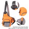 Yuecoom Sling Fishing Tackle Bag, Fishing Tackle Crossbody Bag, Fly Fishing Sling Pack Polyester Sling Carry Pack Fishing Waist Pack with Adjustable Shoulder Straps(Orange) view 3