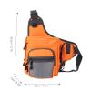 Yuecoom Sling Fishing Tackle Bag, Fishing Tackle Crossbody Bag, Fly Fishing Sling Pack Polyester Sling Carry Pack Fishing Waist Pack with Adjustable Shoulder Straps(Orange) view 4