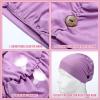 Geyoga 10 Pcs Soft Bouffant Caps with Buttons, Gourd-Shape Caps Stretch Bouffant Hat Stretchy Headband Turban (Bright Colors) view 3