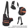 Yuecoom Fishing Tackle Crossbody Bag, Polyester Sling Carry Pack with Adjustable Shoulder Straps (Black) view 3