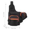 Yuecoom Fishing Tackle Crossbody Bag, Polyester Sling Carry Pack with Adjustable Shoulder Straps (Black) view 4