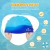 3 Pack Kids Swim Cap for Boys Girls, Unisex Silicone Swimming Caps for 3-15 Toddler Children Teen, Waterproof Bathing Caps for Short/Long Hair to Keep Hair Dry-10 view 3