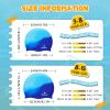 3 Pack Kids Swim Cap for Boys Girls, Unisex Silicone Swimming Caps for 3-15 Toddler Children Teen, Waterproof Bathing Caps for Short/Long Hair to Keep Hair Dry-10 view 4