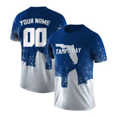 Tampa Bay City T-Shirt,Personalize Baseball Graffiti Short Sleeves,Personalized Name and Number for Baseball Fans Men Women Youth Sports Lover Gifts