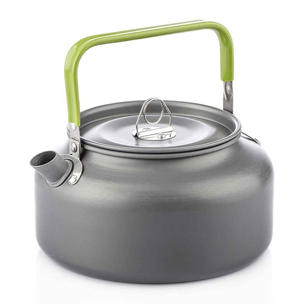 Lixada Camping Kettle 0.8L/1.2L/1.6L for Boiling Water, Coffee Pot Tea Kettle Aluminum Alloy Teapot with Silicon Handle Carry Bag for Hiking Outdoor Picnic