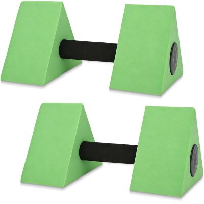 Water Dumbbells, 2PCS Triangular Aquatic Exercise Dumbells EVA Foam Dumbbell Swimming Pool Dumbbell for Water Workout Fitness Tool(green)