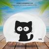 Silicone Swim Hat, 2Pcs Cartoon Pattern Swimming Hat Waterproof Comfy Bathing Hats for Men Women Teens Long Short Hair(Cat) view 2