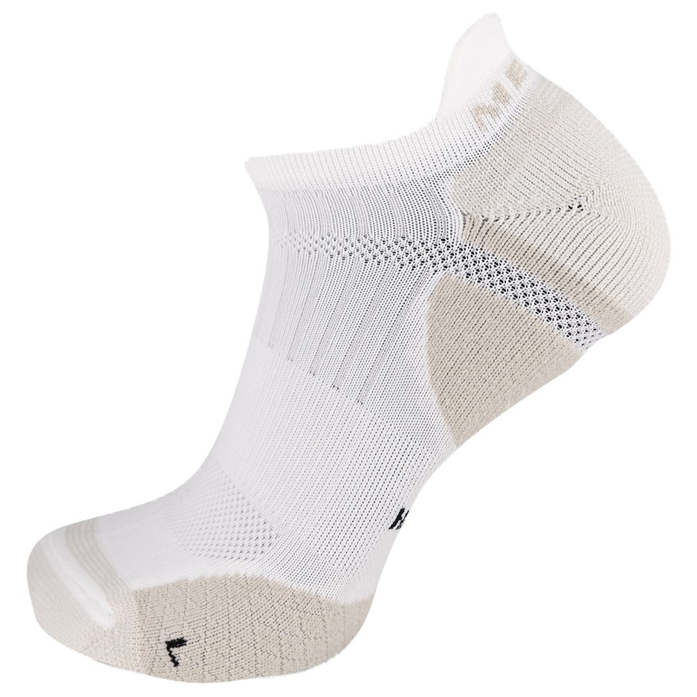 Merrell Men's-and-Women's Trail Running Cushioned Socks-1 Pair Pack-Unisex Anti-Slip Heel and Arch Compression, White, Medium-Large