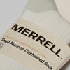 Merrell Men's-and-Women's Trail Running Cushioned Socks-1 Pair Pack-Unisex Anti-Slip Heel and Arch Compression, White, Medium-Large view 2