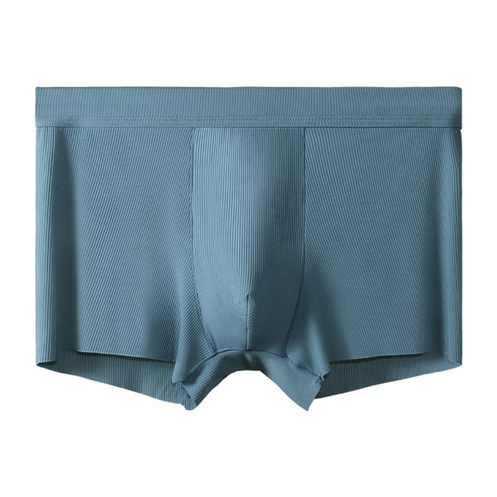 URROA Mens Briefs Underwear Men's Ice Silk Underwear Breathable Summer Thin Boxer Sexy Comfortable Boxer Shorts,blue,XL