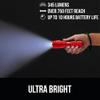 Gorilla Grip Handheld Flashlight and Travel Umbrella, LED Tactical Flashlight 750 FT Zoom, Lightweight Umbrella Teflon Coated, Both in Red, 2 Item Bundle view 2