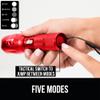 Gorilla Grip Handheld Flashlight and Travel Umbrella, LED Tactical Flashlight 750 FT Zoom, Lightweight Umbrella Teflon Coated, Both in Red, 2 Item Bundle view 3