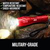 Gorilla Grip Handheld Flashlight and Travel Umbrella, LED Tactical Flashlight 750 FT Zoom, Lightweight Umbrella Teflon Coated, Both in Red, 2 Item Bundle view 4