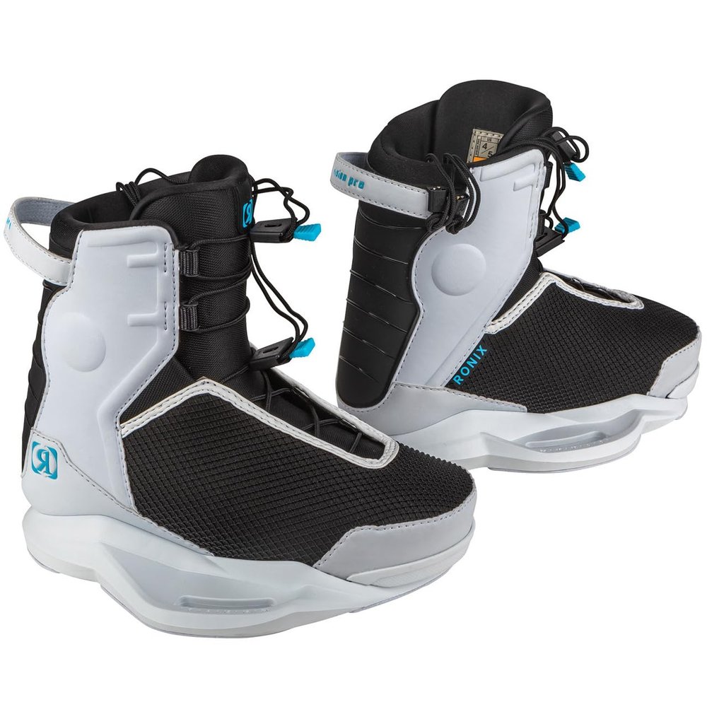 Ronix Vision Pro Stage 2 Wakeboard Boots, White/Black/Blue, 8-9