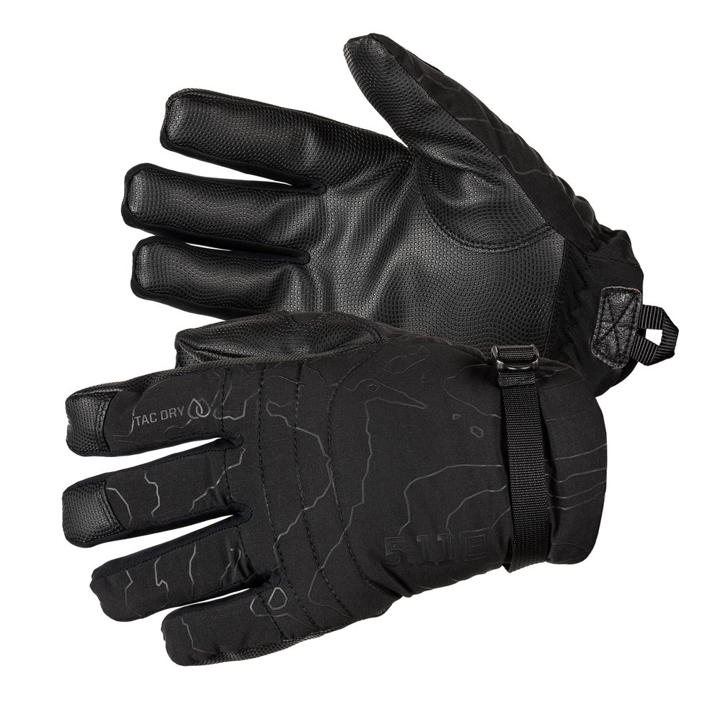 5.11 Tactical Adiron Primaloft Insulated Professional Gloves, Touch Screen Compatible, Waterproof Breathable Cold Weather Duty, Style 59397, Black, Medium