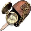 AASIYA Trust In The Lord With All Your Heart -Proverbs 3: 5-6 Quote Engraved-With Leather Case,Camping Compass, Gift Compass, Graduation Day Gifts-s 2023 Compass For Women Mens Boy Girls view 3
