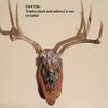 Deer European Euro Skull Mount Display, Wall Pedestal, Solid Wood (Dark Oak) view 2