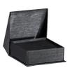 ALLUREPACK Earring/Pendant Box - Black Colored - Silk Brushed Cardboard Paper Jewelry Gift Box With Elite Modern Angled Closure, Velvet Topped Foam Interior. view 1