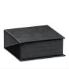 ALLUREPACK Earring/Pendant Box - Black Colored - Silk Brushed Cardboard Paper Jewelry Gift Box With Elite Modern Angled Closure, Velvet Topped Foam Interior. view 2