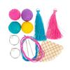 Fun Express Pom-Pom Ice Cream Cone Keychain Craft Kits, Makes 6 view 2