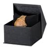 ALLUREPACK Watch/Bangle Box With Pillow - Black Colored - Silk Brushed Cardboard Paper Jewelry Gift Box With Elite Modern Angled Closure, Velvet Topped Foam Interior. view 3