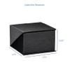 ALLUREPACK Watch/Bangle Box With Pillow - Black Colored - Silk Brushed Cardboard Paper Jewelry Gift Box With Elite Modern Angled Closure, Velvet Topped Foam Interior. view 4
