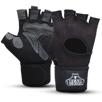 Bear Grips Weight Lifting Gloves | Half & Full Finger Options | Compression Gym Gloves for Men & Women