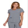KOI Basics Becca Women's 4-Pocket Stretch Scrub Top Platinum Grey X-Large view 1