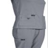 KOI Basics Becca Women's 4-Pocket Stretch Scrub Top Platinum Grey X-Large view 4