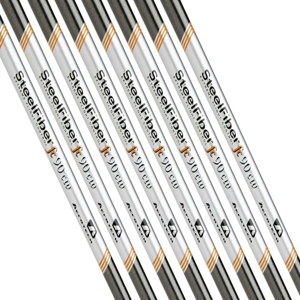 AeroTech SteelFiber fc90 cw Iron Shafts 6-PW, Set of 5 Shafts - .355 Taper Tip (Choose Flex) (Flex: Stiff F4)