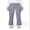 KOI Basics Women's Holly Cargo Scrub Pants, 8 Pockets, Drawstring Waist Platinum Grey Medium view 1
