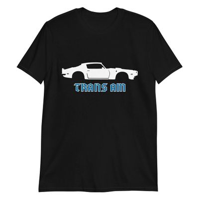1970 Firebird Trans Am Muscle Car Collector Cars Custom Stencil Art T-Shirt Black
