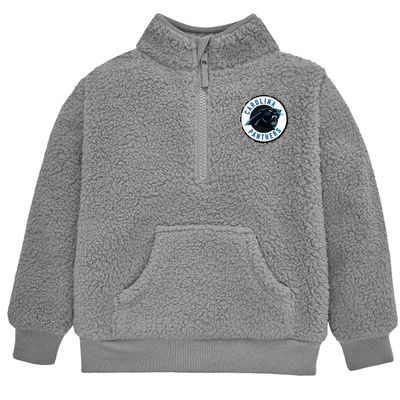 Gerber NFL Toddler Boys' 1/4 Zip Sherpa Pull-Over, Carolina Panthers, 5T Team Color