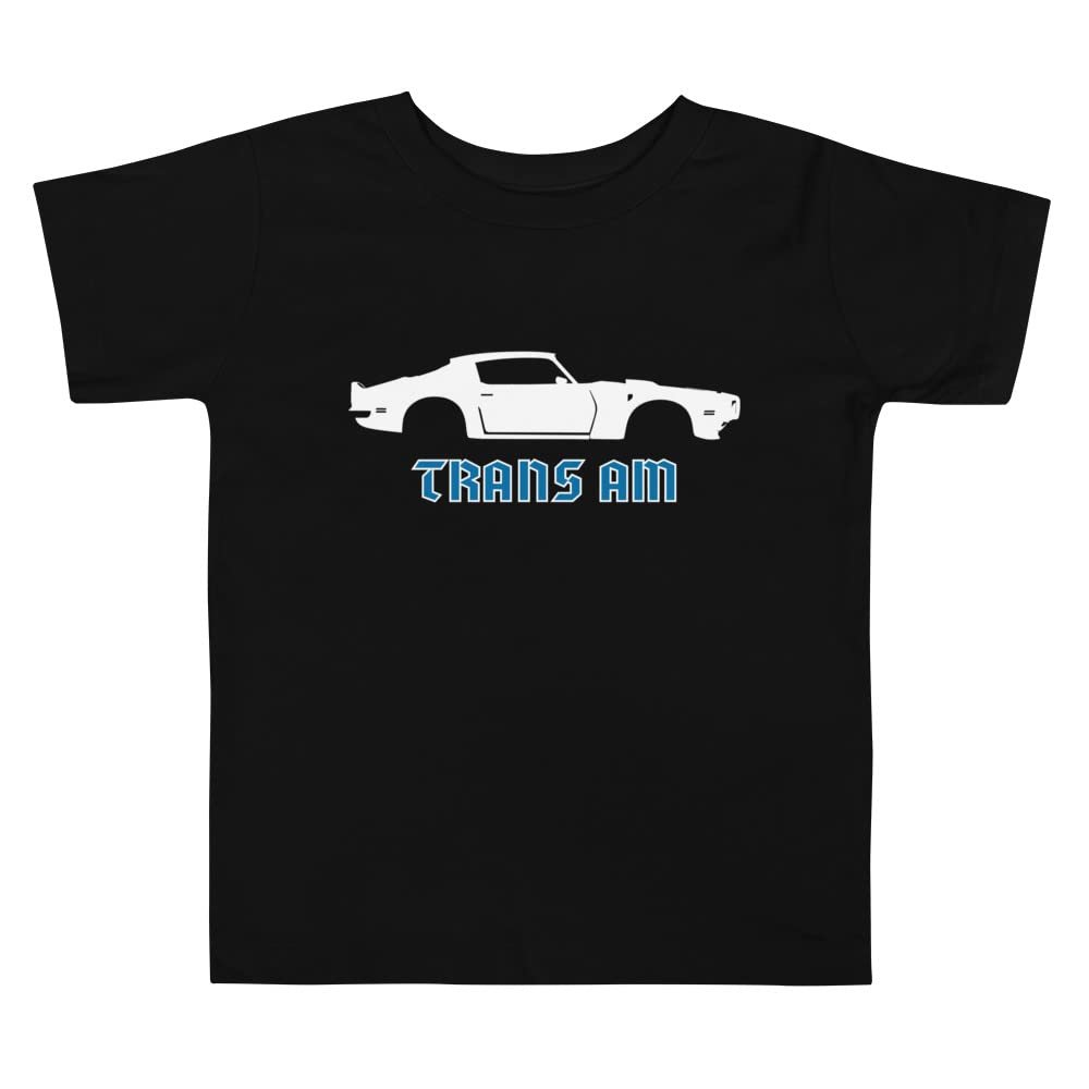 1970 Firebird Trans Am Muscle Car Collector Cars Custom Stencil Art Graphic T-Shirt | Car Enthusiast Gift Black