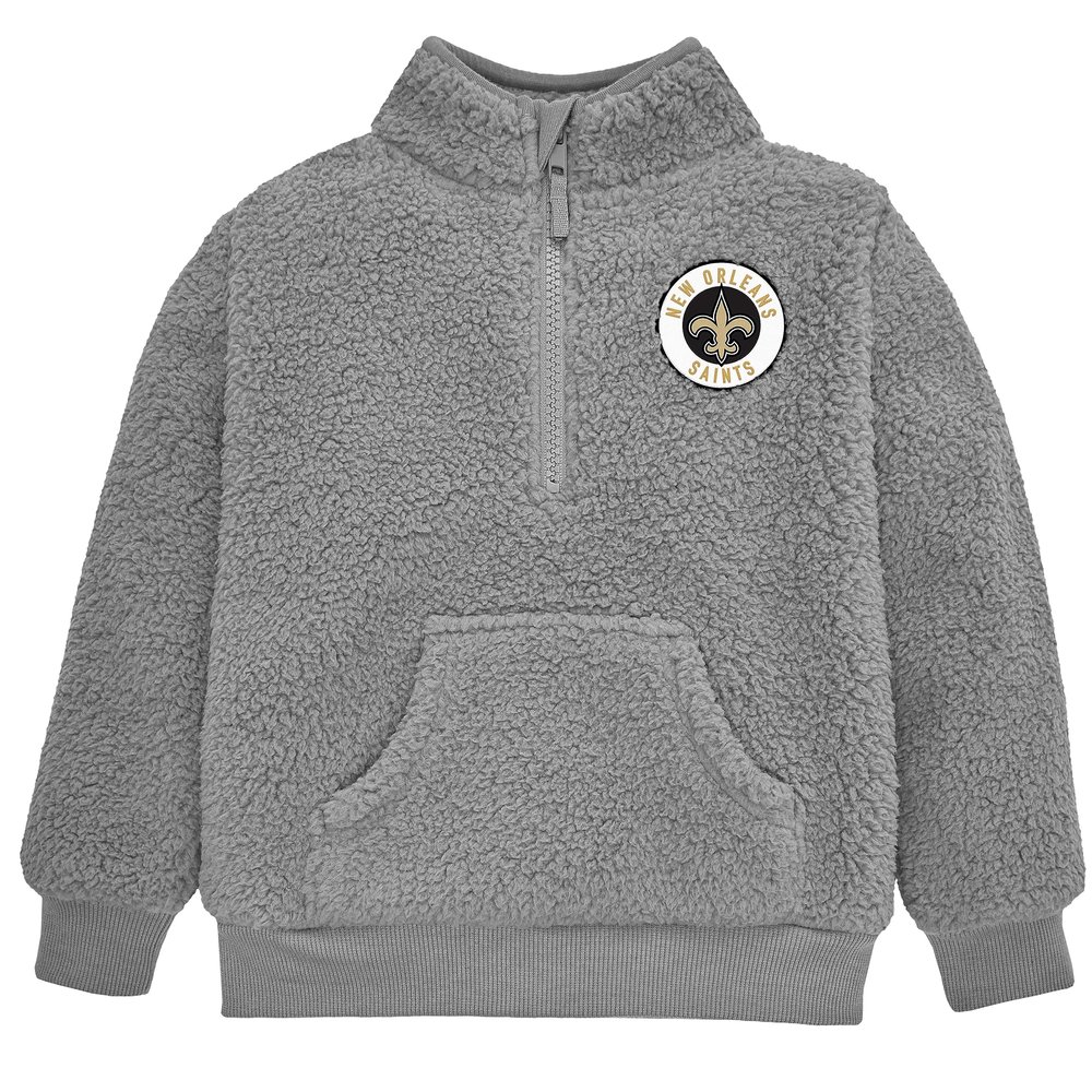Gerber NFL Toddler Boys' 1/4 Zip Sherpa Pull-Over, New Orleans Saints, 3T Team Color